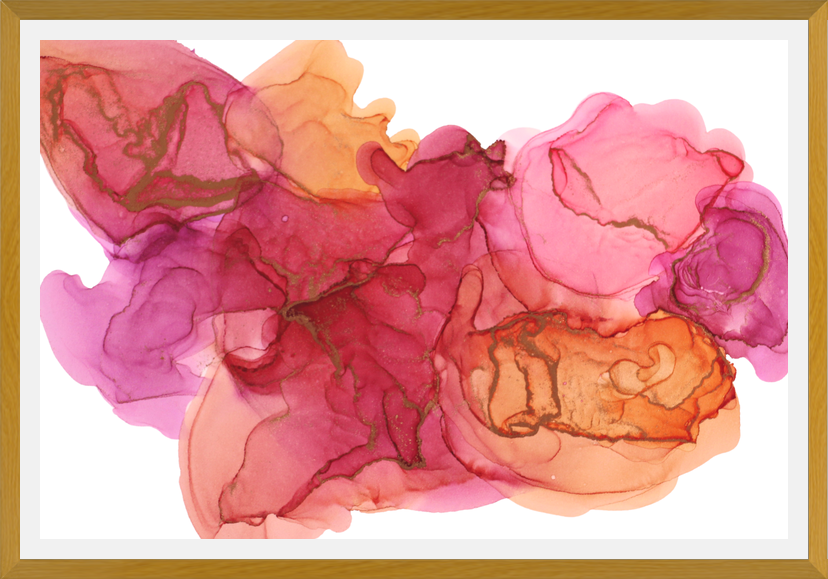 Cuadro Tinta Ink en Rosa