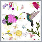 Cuadro Hummingbird and Flowers. Hydrangea, Vanilla, fuchs