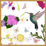 Cuadro Hummingbird and Flowers. Hydrangea, Vanilla, fuchs
