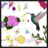 Cuadro Hummingbird and Flowers. Hydrangea, Vanilla, fuchs