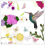 Cuadro Hummingbird and Flowers. Hydrangea, Vanilla, fuchs