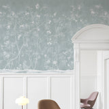 Papel Mural Jardines Azul