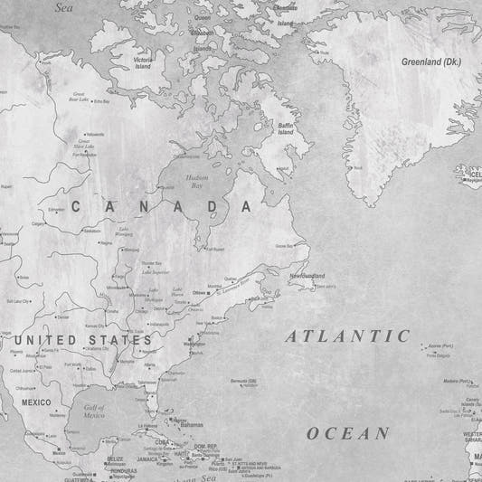 Papel Mural Mapa B&N