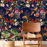 Papel Mural FLORAL AND BIRDS XII