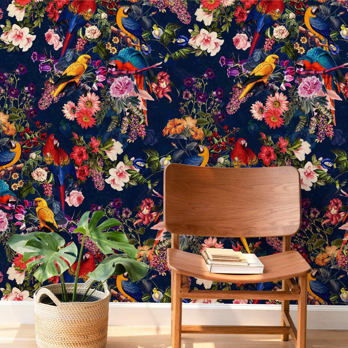 Papel Mural FLORAL AND BIRDS XII