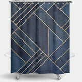 Cortina de Baño Art Deco II - Azul