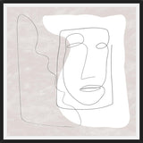 Cuadro Abstract White and Face