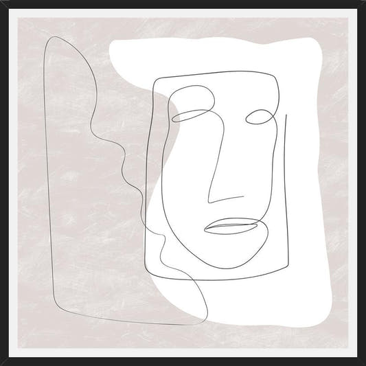 Cuadro Abstract White and Face