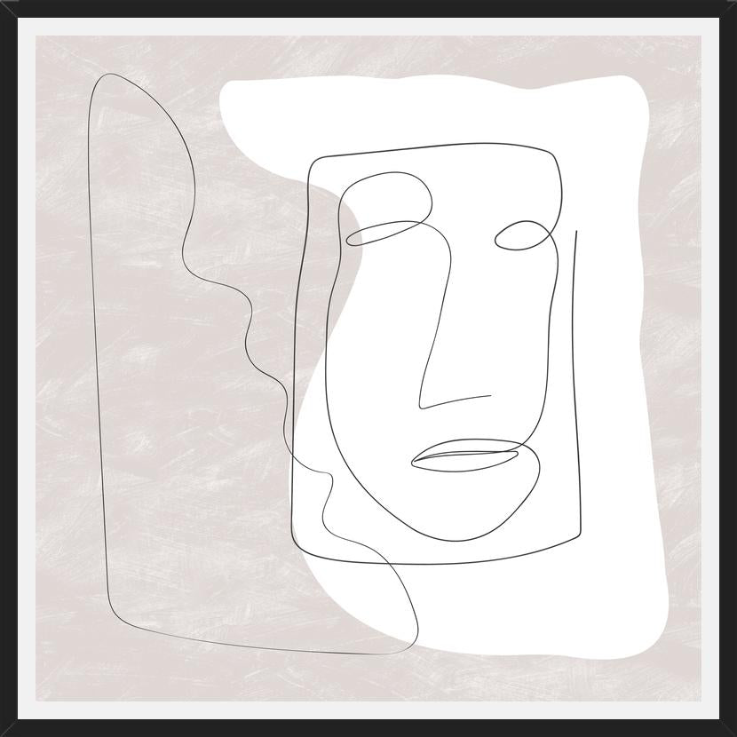 Cuadro Abstract White and Face