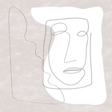 Canvas Abstract White and Face