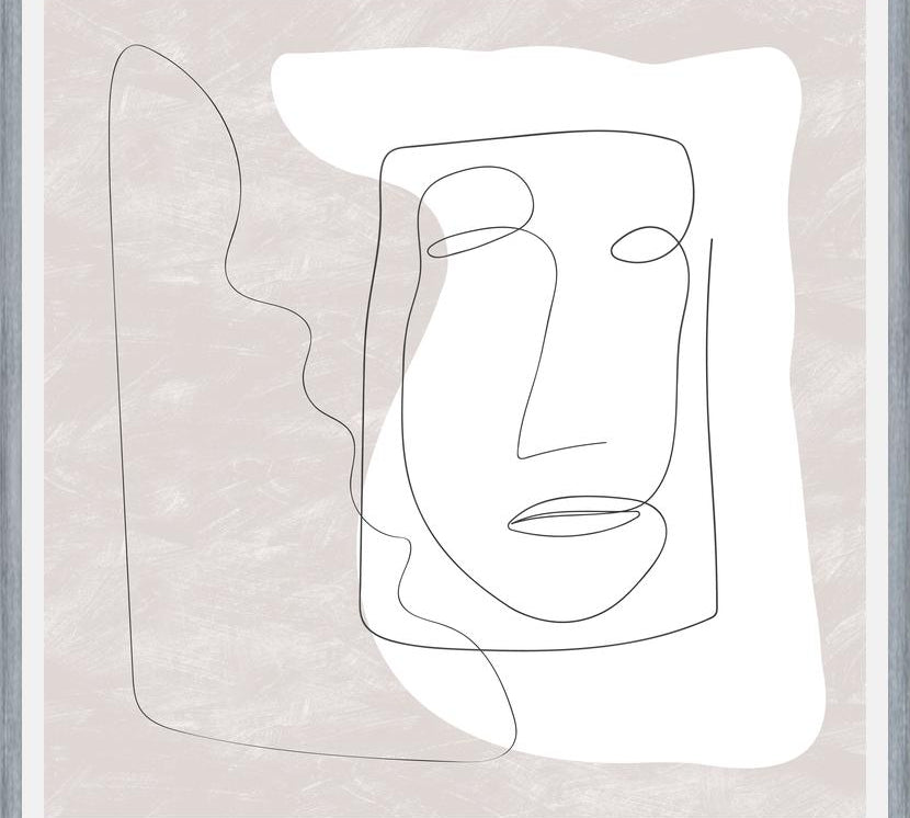 Cuadro Abstract White and Face
