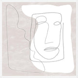 Cuadro Abstract White and Face