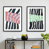 Set de Cuadros Papercuts I y II Negro