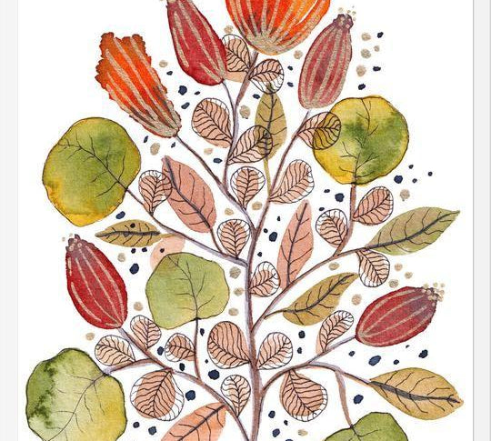 Cuadro Modern watercolor botanicals 5