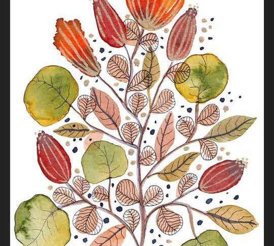 Cuadro Modern watercolor botanicals 5