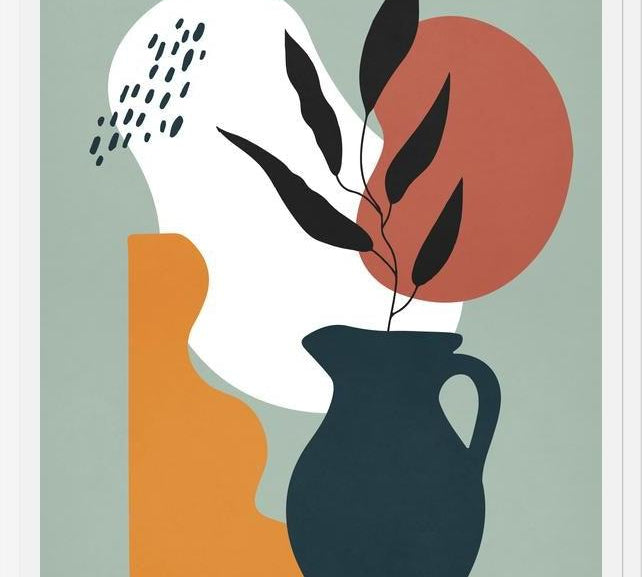 Cuadro Abstract Shapes Floral 2