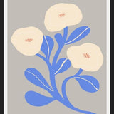 Cuadro Abstract Floral Blue 2