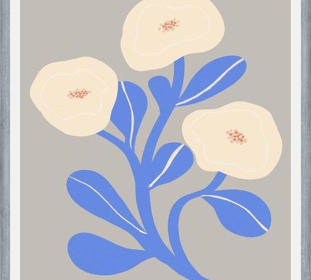 Cuadro Abstract Floral Blue 2