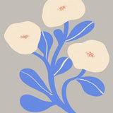 Canvas Abstract Floral Blue 2