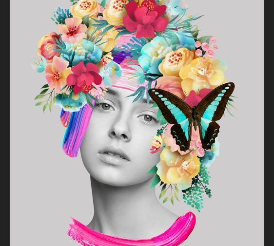 Cuadro The Girl and the Butterfly