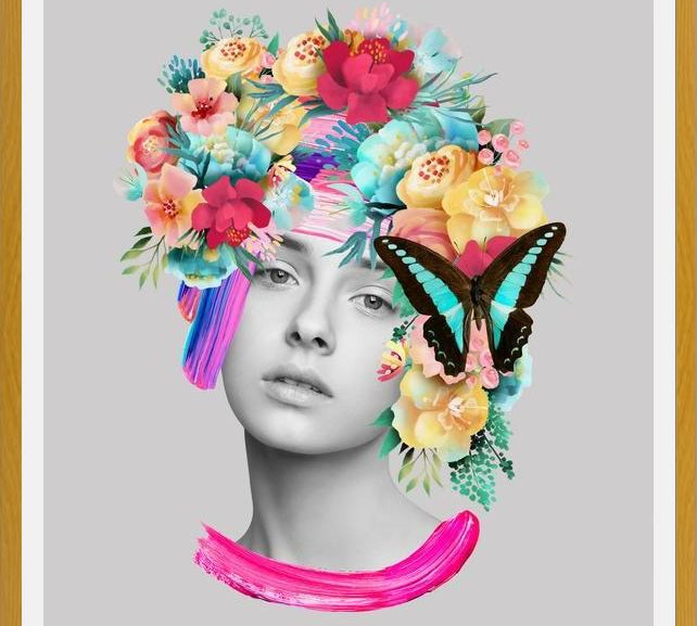 Cuadro The Girl and the Butterfly