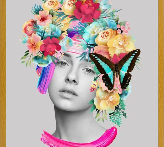 Cuadro The Girl and the Butterfly