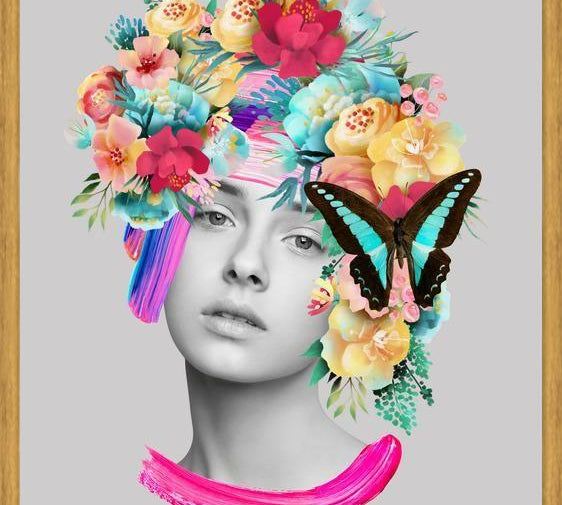Cuadro The Girl and the Butterfly