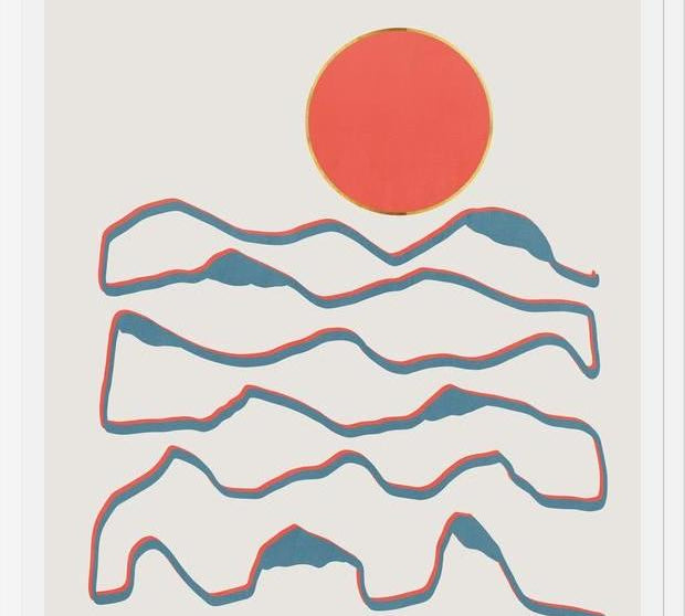 Cuadro Line art mountains experience 1