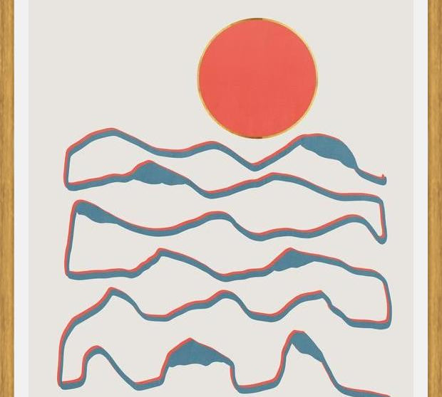 Cuadro Line art mountains experience 1