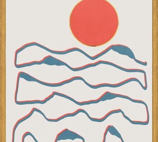 Cuadro Line art mountains experience 1