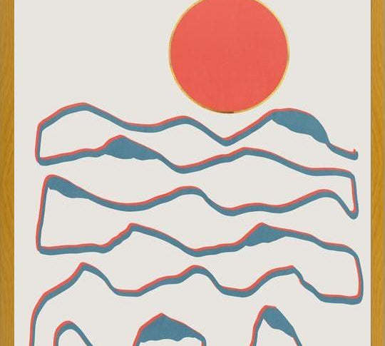 Cuadro Line art mountains experience 1