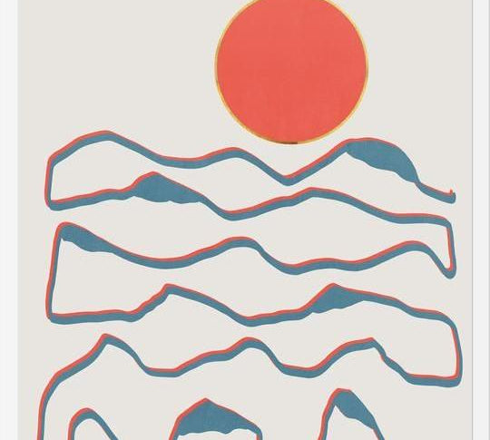 Cuadro Line art mountains experience 1
