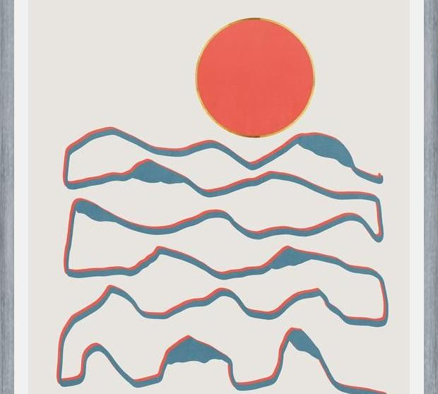 Cuadro Line art mountains experience 1