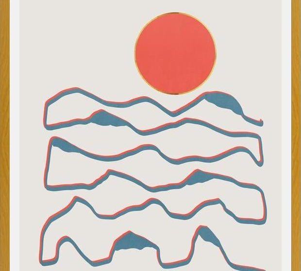 Cuadro Line art mountains experience 1