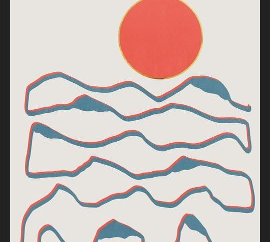 Cuadro Line art mountains experience 1