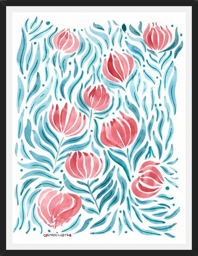 Cuadro Flores en el agua