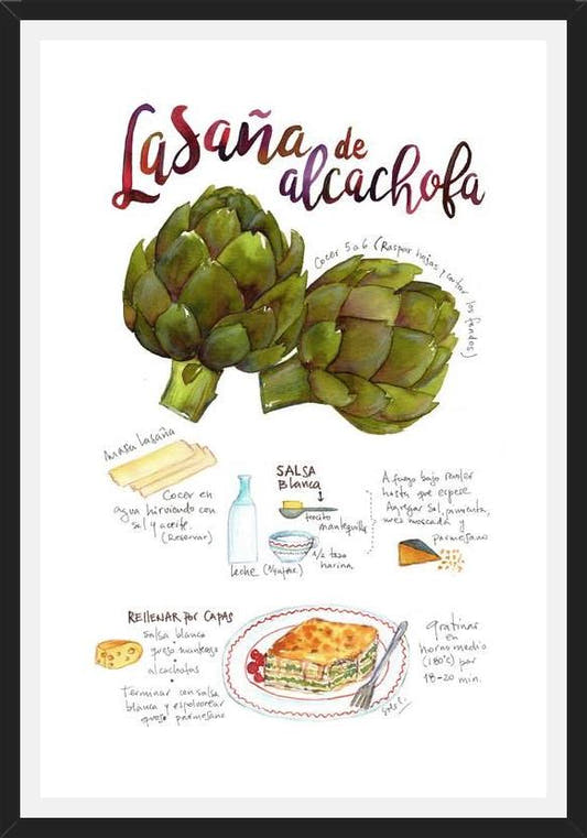 Cuadro Lasaña de Alcahofa