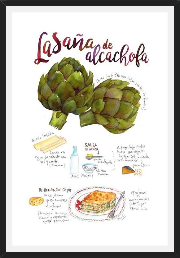Cuadro Lasaña de Alcahofa