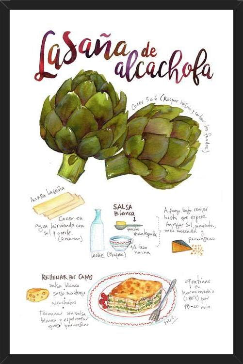 Cuadro Lasaña de Alcahofa