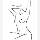 Cuadro Female body sketch 3 - Black and white