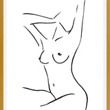 Cuadro Female body sketch 3 - Black and white
