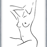 Cuadro Female body sketch 3 - Black and white