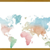 Cuadro Pastel colors world map