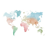 Canvas Pastel colors world map