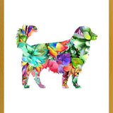 Cuadro Watercolor Dog Succulents