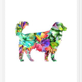 Cuadro Watercolor Dog Succulents