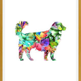 Cuadro Watercolor Dog Succulents