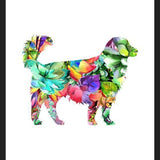 Cuadro Watercolor Dog Succulents