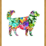 Cuadro Watercolor Dog Succulents