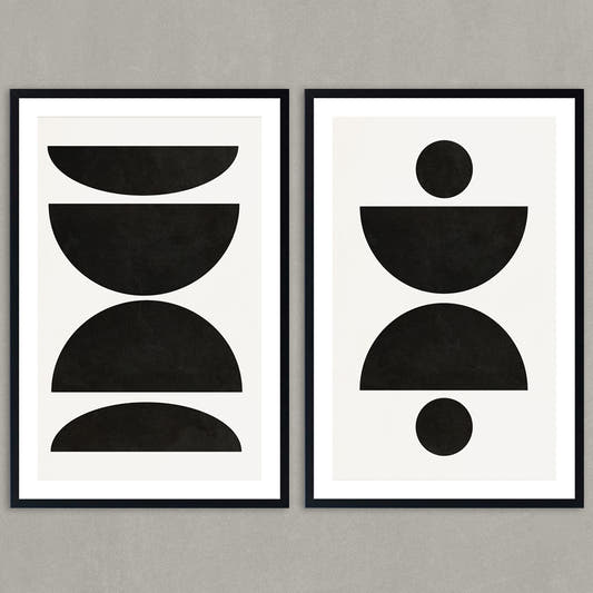 Set de Cuadros Abstract and Geometric Shapes